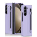 For Samsung Galaxy Z Fold5 Skin Feel PC Phone Case with Pen Slots, Not Included Pen(Purple)