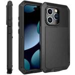 For iPhone 15 Pro Max Shockproof Life Waterproof Dust-proof Metal + Silicone Phone Case(Black)