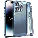 For iPhone 14 Pro Fine Mesh Cooling Phone Case(Blue)