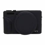 For Canon PowerShot G7 X Mark III / G7X3 Soft Silicone Protective Case with Lens Cover(Black)