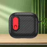 For AirPods 3 Carbon Fiber Texture Wireless Earphones Case with Security Lock(Red)
