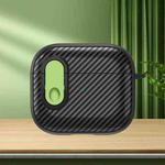 For AirPods 3 Carbon Fiber Texture Wireless Earphones Case with Security Lock(Green)