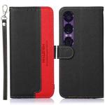 For Sony Xperia 1 VII KHAZNEH Litchi Texture Leather RFID Phone Case(Black)