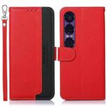 For Sony Xperia 1 VII KHAZNEH Litchi Texture Leather RFID Phone Case(Red)