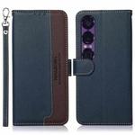 For Sony Xperia 1 VII KHAZNEH Litchi Texture Leather RFID Phone Case(Blue)
