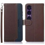 For Sony Xperia 1 VII KHAZNEH Litchi Texture Leather RFID Phone Case(Brown)