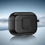 For AirPods Pro 2 TPU + PC Wireless Earphones Case with Magnetic Switch(Black)