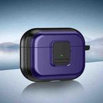 For AirPods Pro 2 TPU + PC Wireless Earphones Case with Magnetic Switch(Purple)