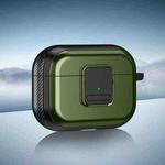 For AirPods Pro 2 TPU + PC Wireless Earphones Case with Magnetic Switch(Army Green)