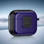 For AirPods 3 TPU + PC Wireless Earphones Case with Magnetic Switch(Purple)