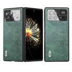 For Xiaomi Mix Fold 3 ABEEL Dual Color Lichi Texture PU Phone Case(Green)