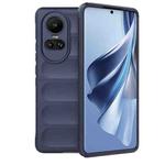 For OPPO Reno10 5G Global Magic Shield TPU + Flannel Phone Case(Dark Blue)