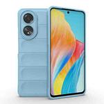 For OPPO A58 4G Global Magic Shield TPU + Flannel Phone Case(Light Blue)