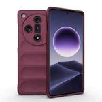 For OPPO Find X7 5G Magic Shield TPU + Flannel Phone Case(Wine Red)