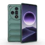 For OPPO Find X7 5G Magic Shield TPU + Flannel Phone Case(Dark Green)