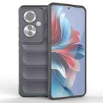 For OPPO Reno11 F 5G Global Magic Shield TPU + Flannel Phone Case(Dark Grey)