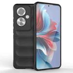 For OPPO Reno11 F 5G Global Magic Shield TPU + Flannel Phone Case(Black)