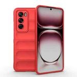 For OPPO Reno12 Global Magic Shield TPU + Flannel Phone Case(Red)