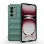 For OPPO Reno12 Pro Global Magic Shield TPU + Flannel Phone Case(Dark Green)