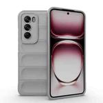 For OPPO Reno12 Pro Global Magic Shield TPU + Flannel Phone Case(Grey)