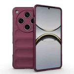 For OPPO Find X8 Pro 5G Magic Shield TPU + Flannel Phone Case(Wine Red)