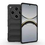 For OPPO Find X8 Pro 5G Magic Shield TPU + Flannel Phone Case(Black)