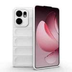For OPPO Reno13 F 5G Global Magic Shield TPU + Flannel Phone Case(White)