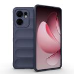 For OPPO Reno13 F 5G Global Magic Shield TPU + Flannel Phone Case(Dark Blue)