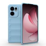 For OPPO Reno13 F 5G Global Magic Shield TPU + Flannel Phone Case(Light Blue)