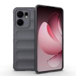 For OPPO Reno13 F 5G Global Magic Shield TPU + Flannel Phone Case(Dark Grey)