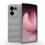 For OPPO Reno13 F 5G Global Magic Shield TPU + Flannel Phone Case(Grey)