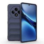 For OPPO Reno12 F 5G Global Magic Shield TPU + Flannel Phone Case(Dark Blue)