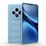 For OPPO Reno12 F 5G Global Magic Shield TPU + Flannel Phone Case(Light Blue)