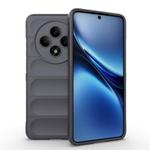For OPPO Reno12 F 5G Global Magic Shield TPU + Flannel Phone Case(Dark Grey)