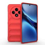 For OPPO Reno12 F 5G Global Magic Shield TPU + Flannel Phone Case(Red)