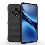 For OPPO Reno12 F 5G Global Magic Shield TPU + Flannel Phone Case(Black)