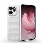For OPPO Reno14 5G Global Magic Shield TPU + Flannel Phone Case(White)