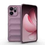 For OPPO Reno14 5G Global Magic Shield TPU + Flannel Phone Case(Purple)