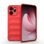 For OPPO Reno14 5G Global Magic Shield TPU + Flannel Phone Case(Red)