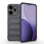 For OPPO Reno14 Pro Global Magic Shield TPU + Flannel Phone Case(Dark Grey)