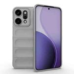 For OPPO Reno14 Pro Global Magic Shield TPU + Flannel Phone Case(Grey)