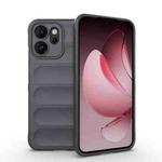 For OPPO Reno14 F Magic Shield TPU + Flannel Phone Case(Dark Grey)