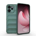 For OPPO Reno14 F Magic Shield TPU + Flannel Phone Case(Dark Green)