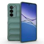 For OPPO A5 5G Global / K13x 5G Global Magic Shield TPU + Flannel Phone Case(Dark Green)