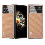 For Xiaomi Mix Fold 3 ABEEL Carbon Fiber Texture Protective Phone Case(Gold)