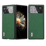 For Xiaomi Mix Fold 3 ABEEL Genuine Leather Litchi Texture Phone Case(Green)