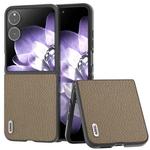 For Xiaomi Mix Flip ABEEL Genuine Leather Litchi Texture Phone Case(Grey)