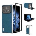 For Xiaomi Mix Fold 4 ABEEL Genuine Leather Litchi Texture Phone Case(Blue)