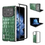 For Xiaomi Mix Fold 4 ABEEL Crocodile Texture Genuine Leather Phone Case(Green)