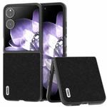 For Xiaomi Mix Flip ABEEL Cross Texture Genuine Leather Phone Case(Black)
